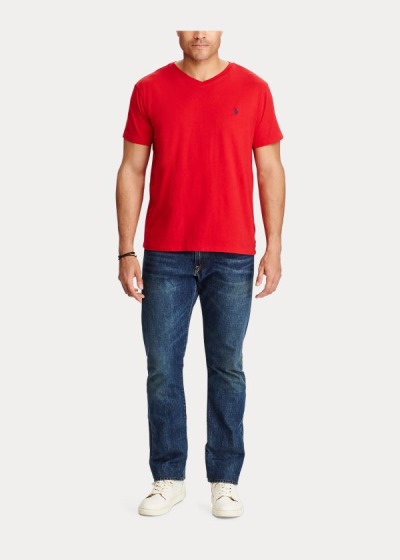 Playeras Polo Ralph Lauren Hombre Rojos - Classic Fit V-Neck - TGPAL5207